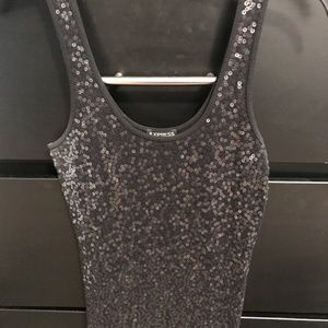 Black Sequin Tank